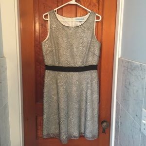 Antonio Melani, black white floral dress. Size 8.